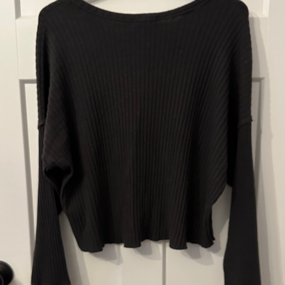 Charcoal Ribbed Knit Sweater - Picture 3 of 4